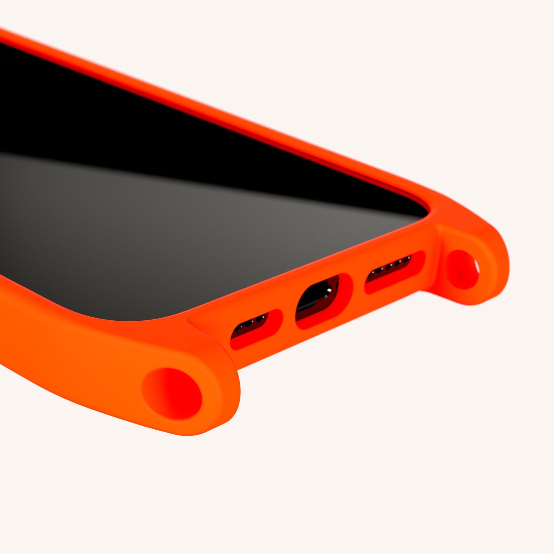 Phone Case with Eyelets in Neon Orange