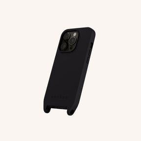 Phone Case with Eyelets in Black