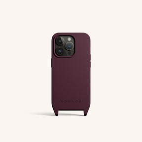 Phone Case with Eyelets in Burgundy