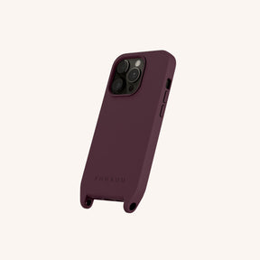 Phone Case with Eyelets in Burgundy