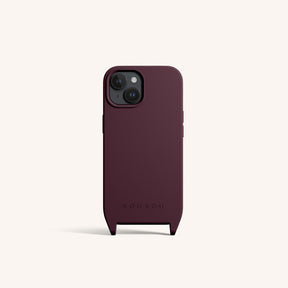 Phone Case with Eyelets in Burgundy