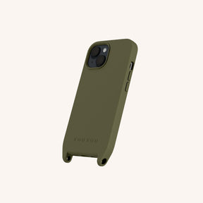 Phone Case with Eyelets in Moss