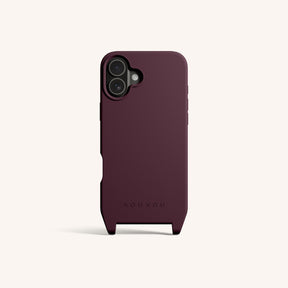 Phone Case with Eyelets in Burgundy