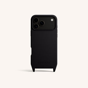 Phone Case with Eyelets in Black