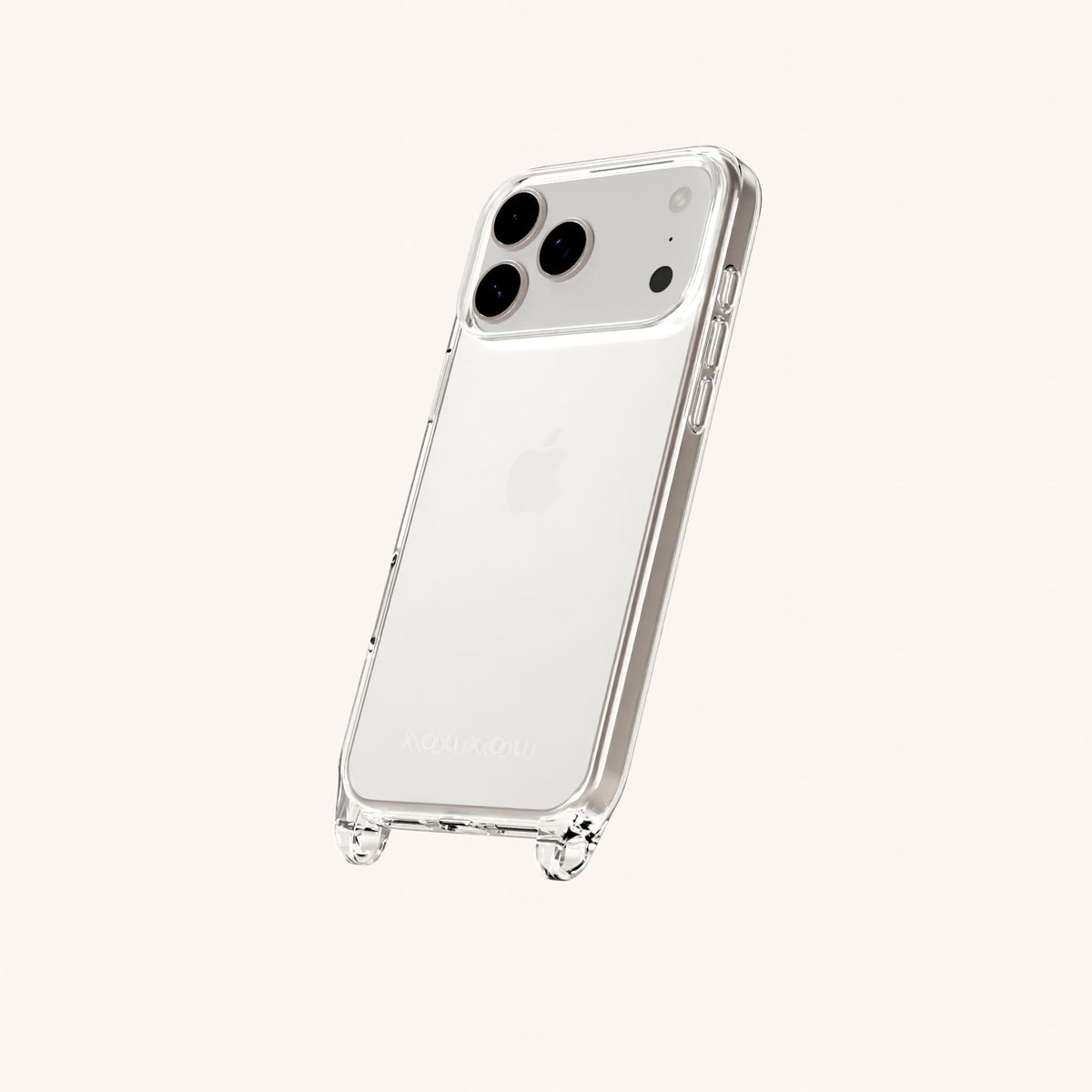 Phone Case with Eyelets for iPhone 17 Pro without MagSafe in Clear Total View | XOUXOU #phone model_iphone 17 pro