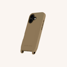 Phone Case with Eyelets in Taupe