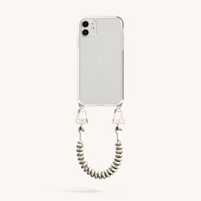 Phone Case with Spiral Rope in Clear + Chalk