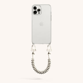 Phone Case with Spiral Rope in Clear + Chalk