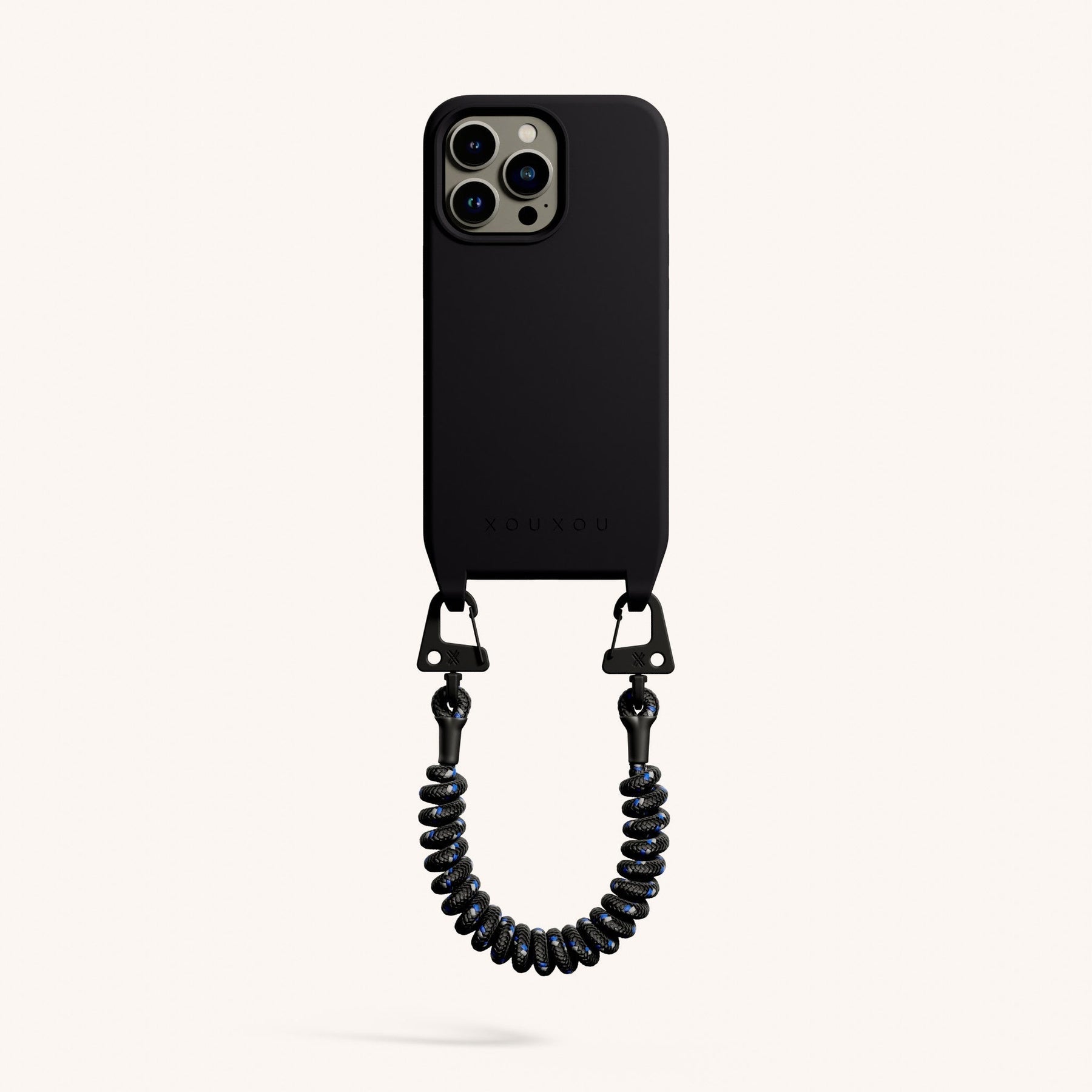 Phone Case with Spiral Rope in Black