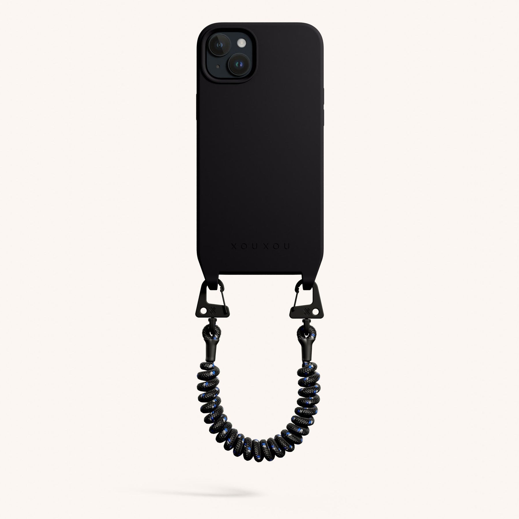 Phone Case with Spiral Rope in Black