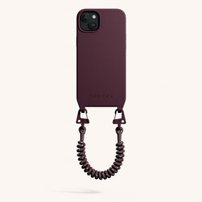 Phone Case with Spiral Rope in Burgundy for iPhone 14 Pro | XOUXOU Phone Case with Spiral Rope in Burgundy for iPhone 14 Pro | XOUXOU