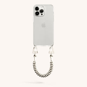 Phone Case with Spiral Rope in Clear + Chalk