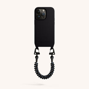 Phone Case with Spiral Rope in Black