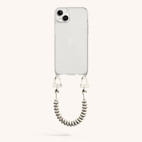 Phone Case with Spiral Rope in Clear + Chalk