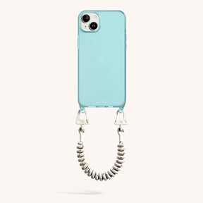 Phone Case with Spiral Rope in Pool Clear + Chalk