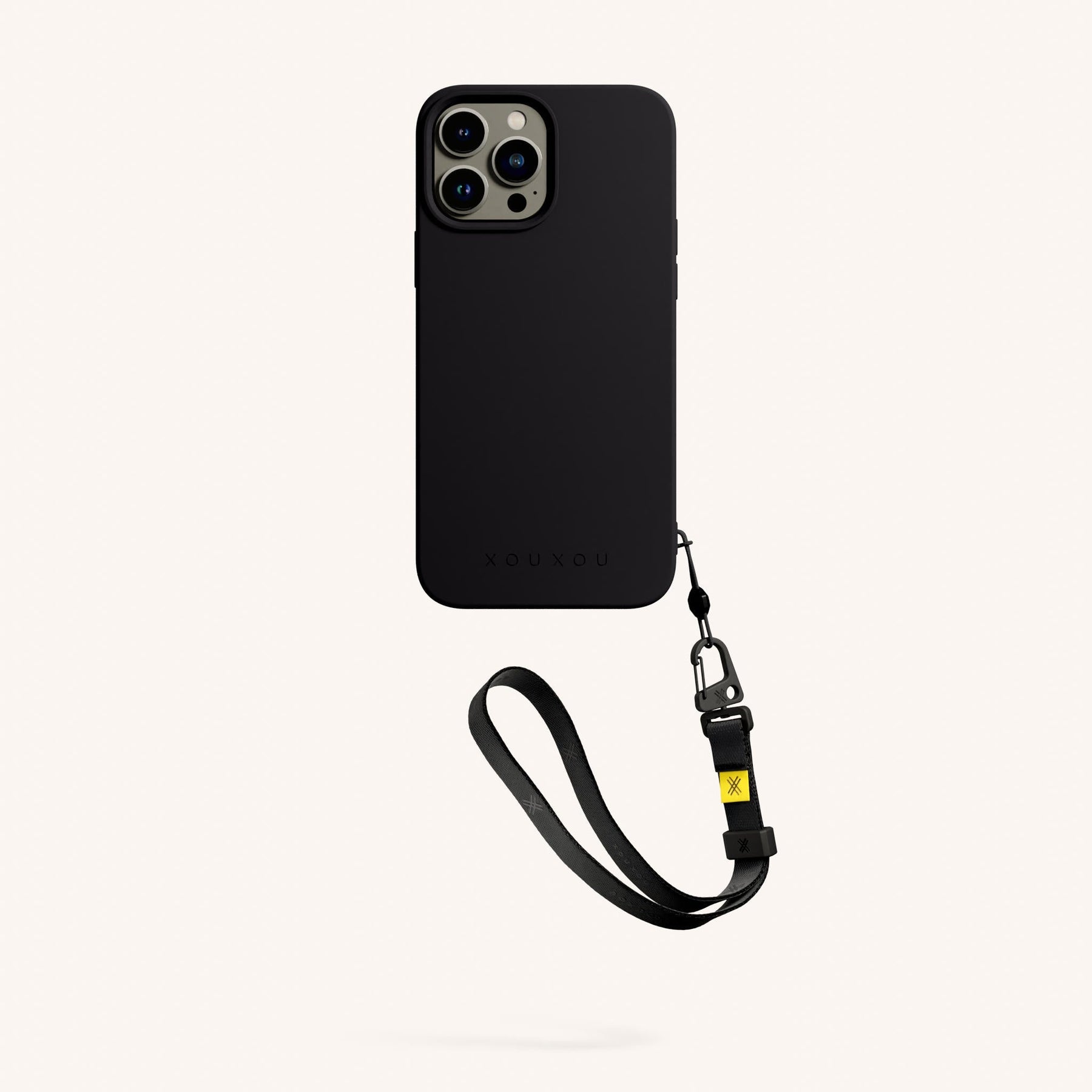 Phone Case with Wrist Strap in Black