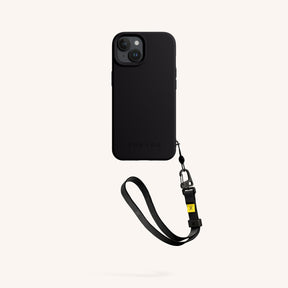 Phone Case with Wrist Strap in Black