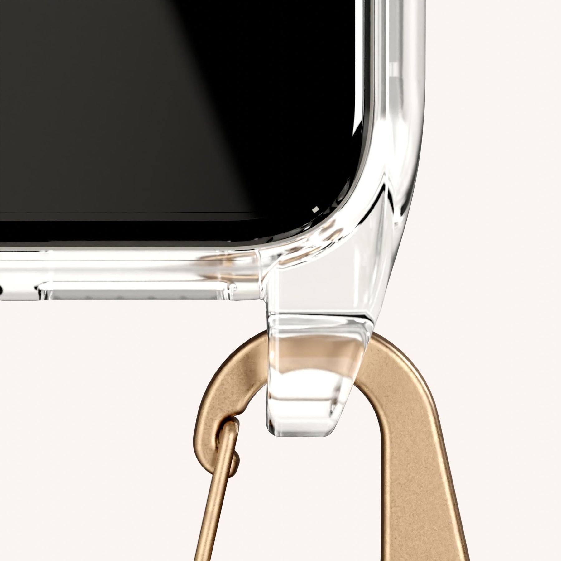 Phone Necklace with Carabiner Rope in Clear + Vibrant Pastel