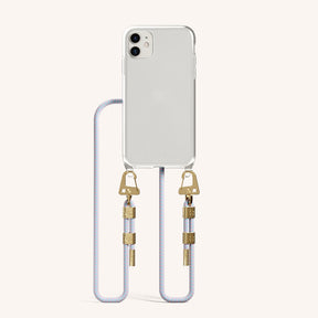 Phone Necklace with Carabiner Rope in Clear + Vibrant Pastel