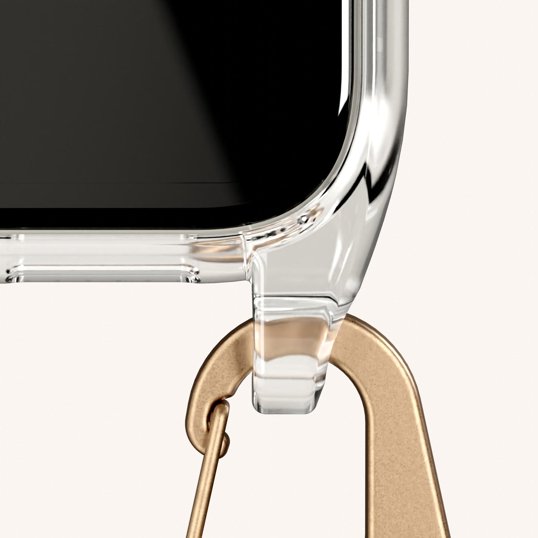 Phone Necklace with Carabiner Rope in Clear + Vibrant Pastel