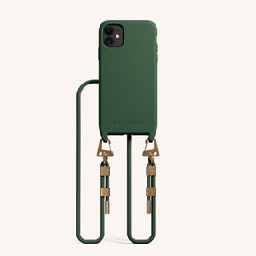 Phone Necklace with Carabiner Rope in Sage