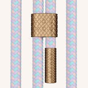 Phone Necklace with Carabiner Rope in Clear + Vibrant Pastel