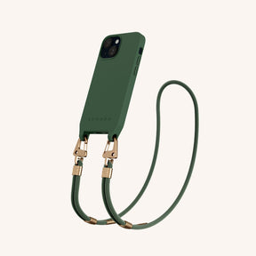 Phone Necklace with Carabiner Rope in Sage