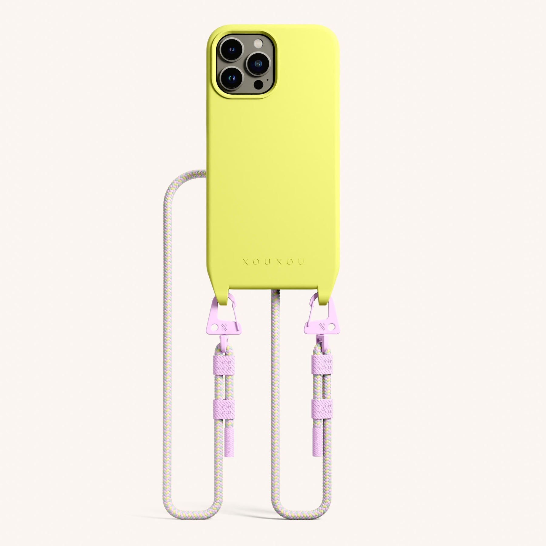 Phone Necklace with Carabiner Rope in Limoncello + Dolce