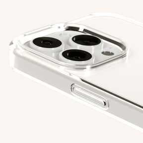 Phone Necklace with Carabiner Rope in Clear + Vibrant Pastel