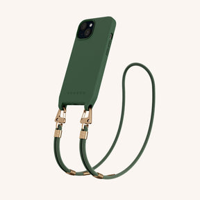 Phone Necklace with Carabiner Rope in Sage