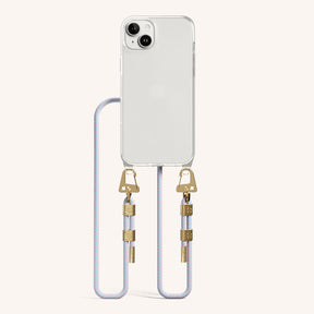 Phone Necklace with Carabiner Rope in Clear + Vibrant Pastel