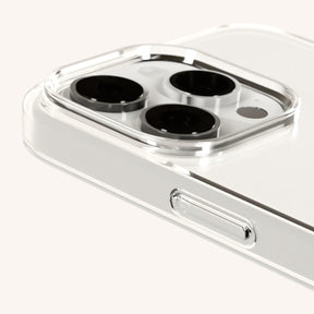 Phone Necklace with Carabiner Rope in Clear + Vibrant Pastel