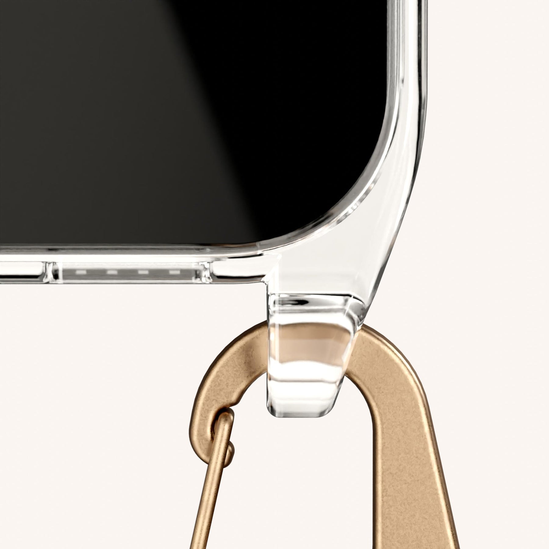 Phone Necklace with Carabiner Rope in Clear + Vibrant Pastel