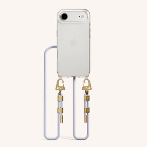 Phone Necklace with Carabiner Rope in Clear + Vibrant Pastel