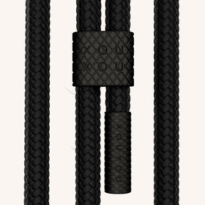 Phone Necklace with Carabiner Rope in Black