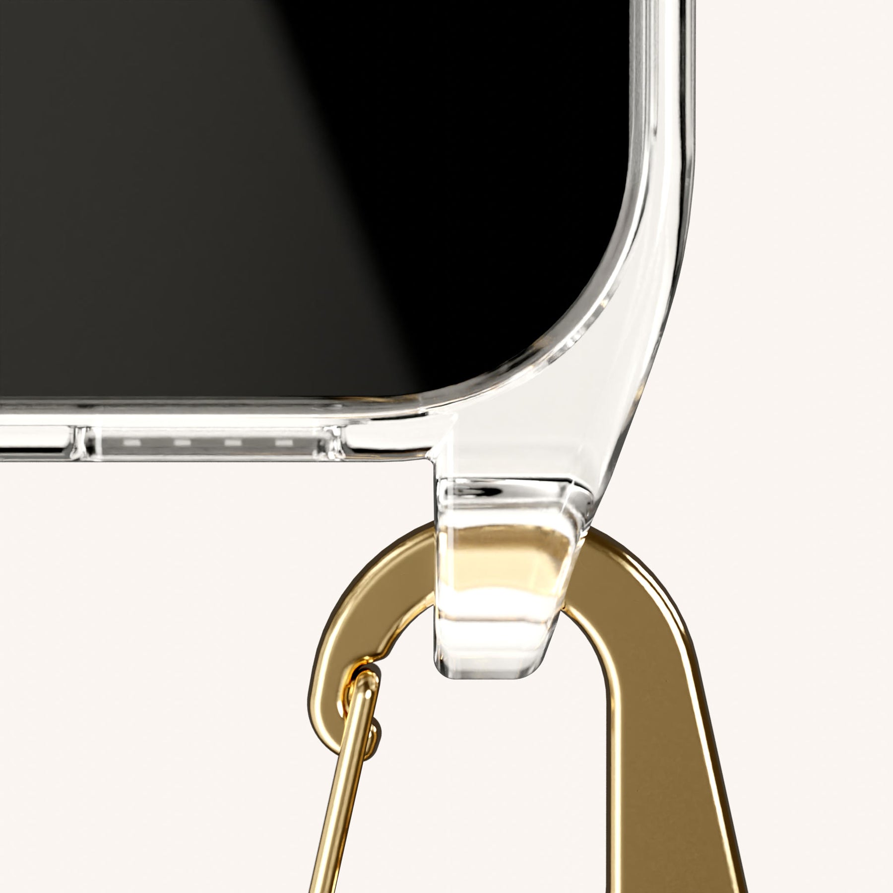 Phone Necklace with Carabiner Rope in Clear + Vibrant Pastel