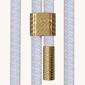 Phone Necklace with Carabiner Rope in Clear + Vibrant Pastel