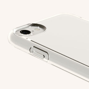 Phone Necklace with Carabiner Rope in Clear + Vibrant Pastel