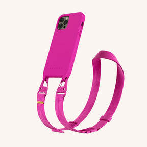 Phone Necklace with Lanyard in Power Pink