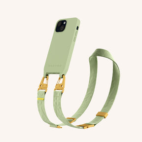 Phone Necklace with Lanyard in Light Olive