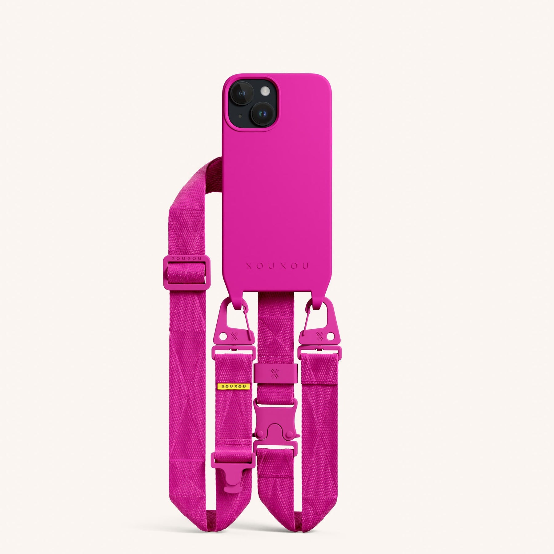 Phone Necklace with Lanyard in Power Pink