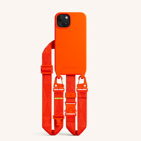 Phone Necklace with Lanyard in Neon Orange