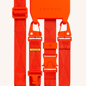 Phone Necklace with Lanyard in Neon Orange