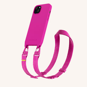 Phone Necklace with Lanyard in Power Pink