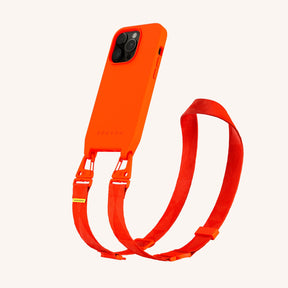 Phone Necklace with Lanyard in Neon Orange