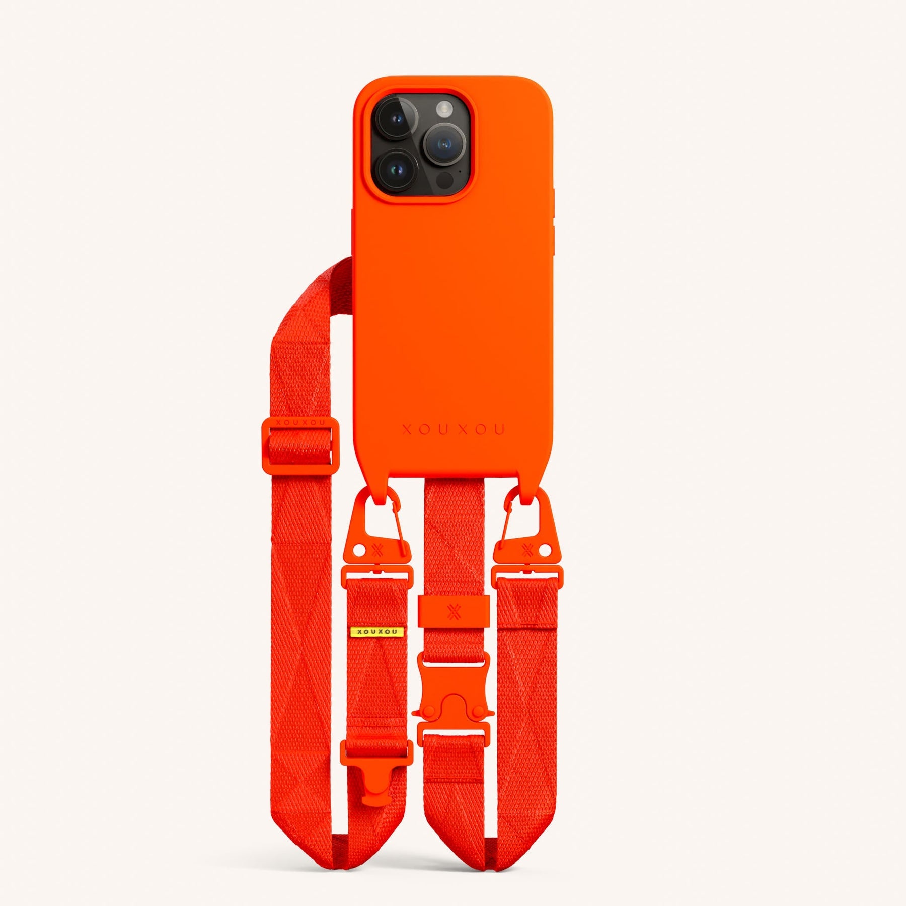 Phone Necklace with Lanyard in Neon Orange