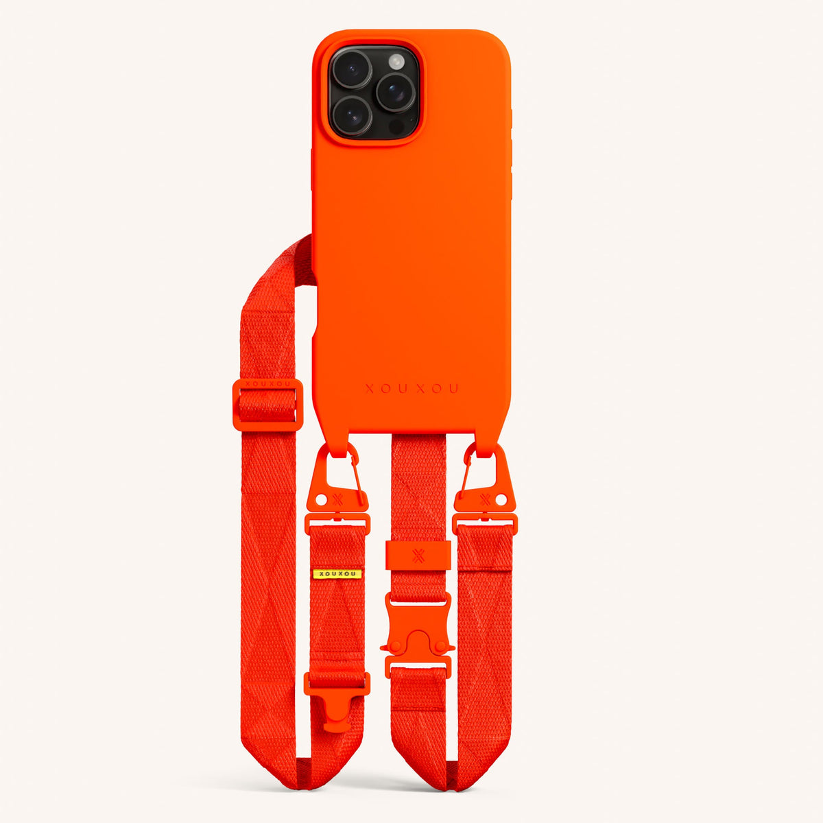 Phone Necklace with Lanyard for iPhone 16 Pro Max with MagSafe in Neon Total View | XOUXOU #phone model_iphone 16 pro max