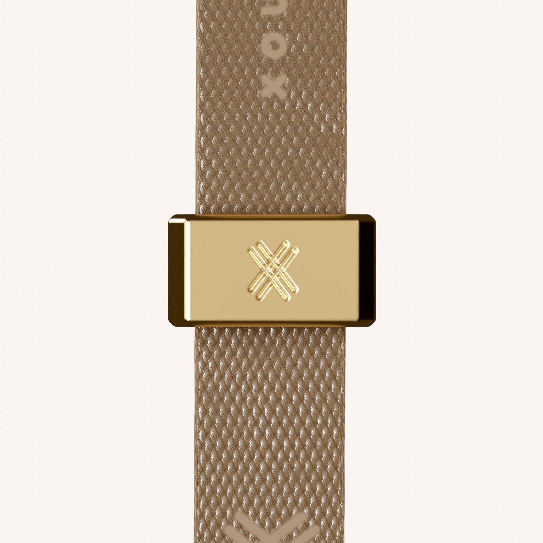 Phone Necklace with Slim Lanyard in Clear + Taupe