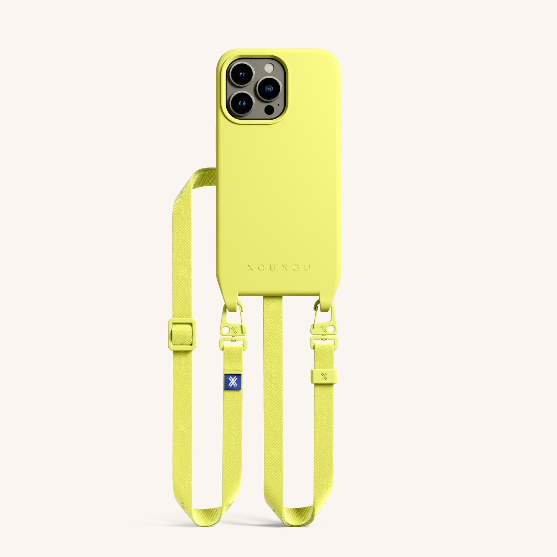 Phone Necklace with Slim Lanyard in Limoncello