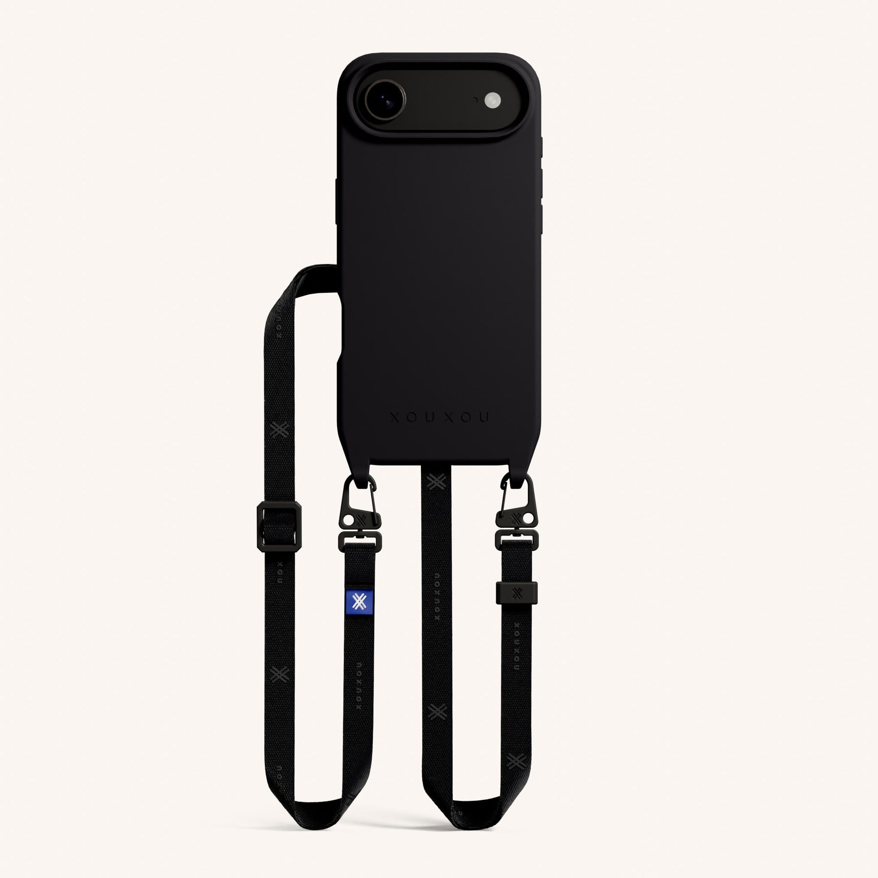 Phone Necklace with Slim Lanyard in Black